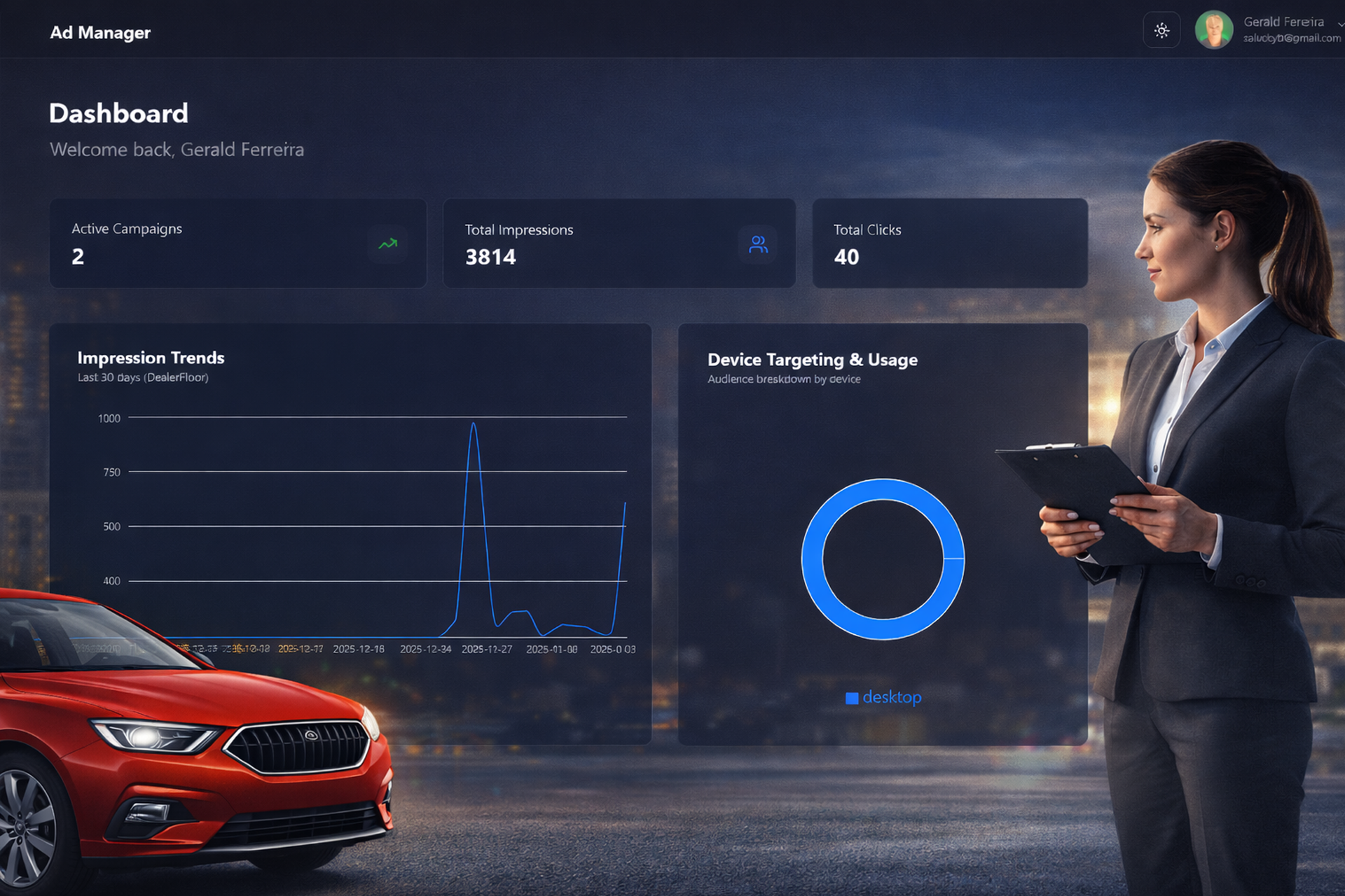Dealerfloor advertising dashboard